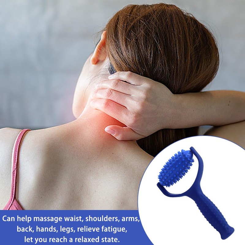 Massage Roller with Handles, Massager Fascia Ball with Nubs, Multifunctional