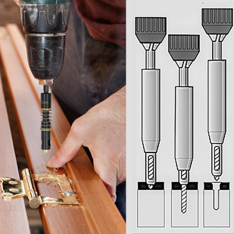 Hinge Drill, Black Hinge Drill, 5 mm, 1/4 Inch Door