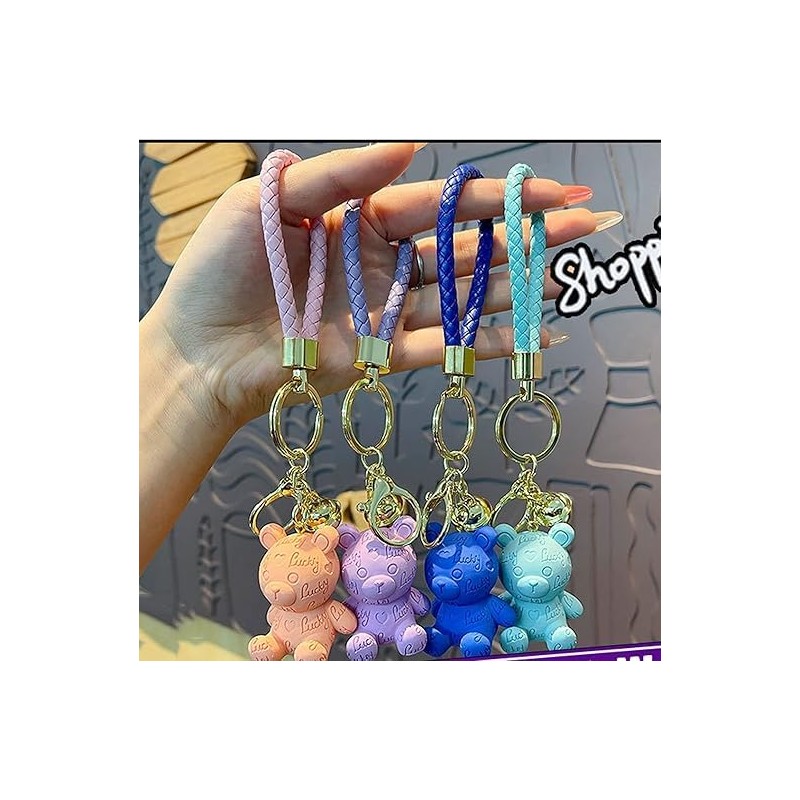 [AIXUAN] Cute Character Animal Keychain Decoration, Resin Car Strap, Couple