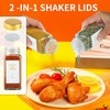 TESUNMU Gold Spice Jars with Label，4oz Seasoning Containers, Glass Spice