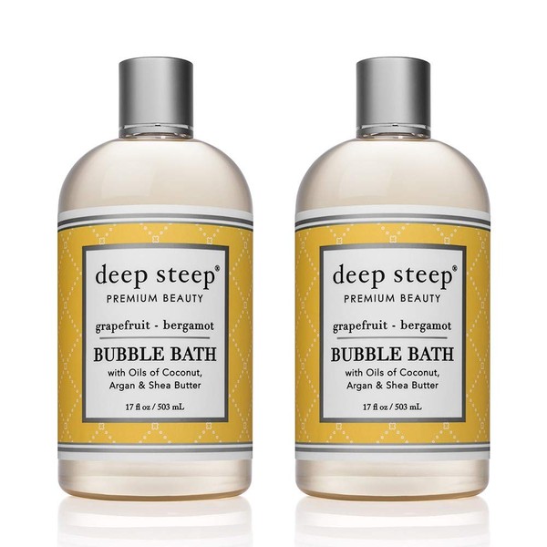 Deep Steep Bubble Bath, 17 Ounce (Pack of 2) (Grapefruit Bergamot)