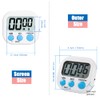 Digital Kitchen Timer Magnetic Backing Stand, Timers for Baking, Kitchen,