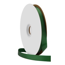 Offray Berwick 5/8" Single Face Satin Ribbon, Forest Green, 100 Yds
