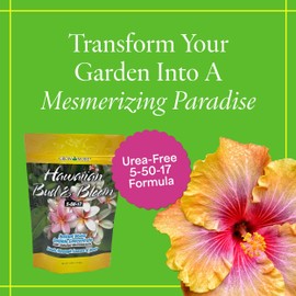 Grow More Urea-Free Hawaiian Bud and Bloom 5-50-17 Fertilizer - 3lbs of Water Soluble Bloom Booster Fertilizer for Flowers - High Phosphorus Flower Food for Enhanced Bud Formation & Vigorous Blooms