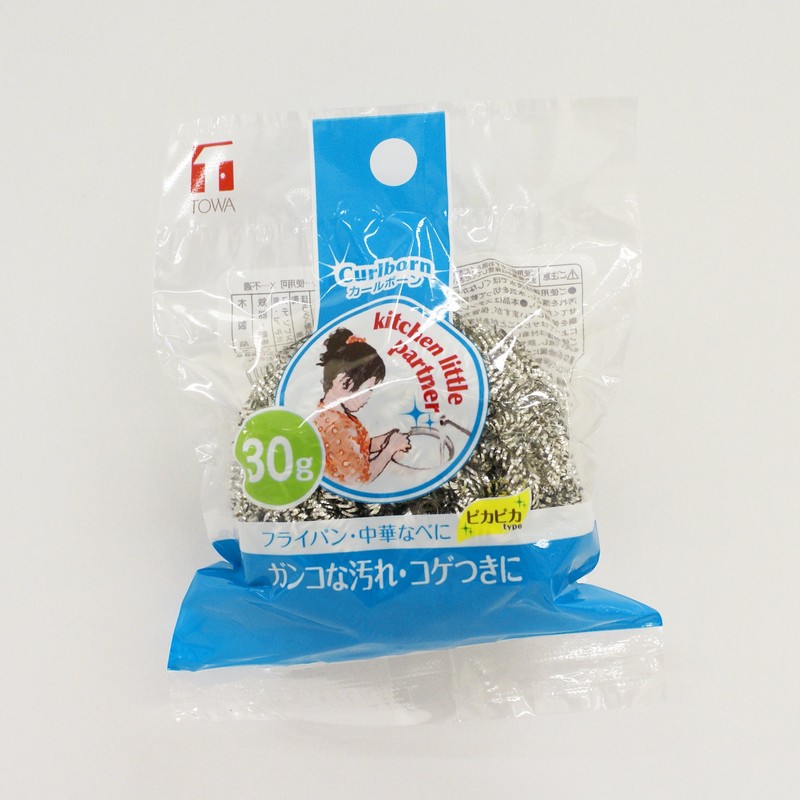 Towa Sangyo KLP Curl Bone Stainless Steel Scrubber, 1.1 oz