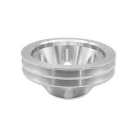 IMOOA Short Water Pump Pulley Double Groove SWP For Chevy SBC 283 305 327 350 383 400 1955-1968 Polished Aluminum