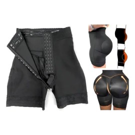 Panty Short Calzon Faja Mujer Colombiana Postparto Moldeador Color Negro Talla G