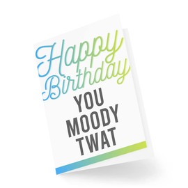 Funny Cards Birthday Card You Moody Cow 30th 40th 50th 60th 70th Greeting Witty Humour Laughter Banter Joke Fun CBH62