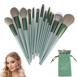 Makeup Brush Set XURJUMI 13 Pieces Professional Makeup Brush Set with Travel Bag, Premium Synthetic Foundation Powder Blush Blending Face Brush Eyeshadow Kit Makeup Brush Tools