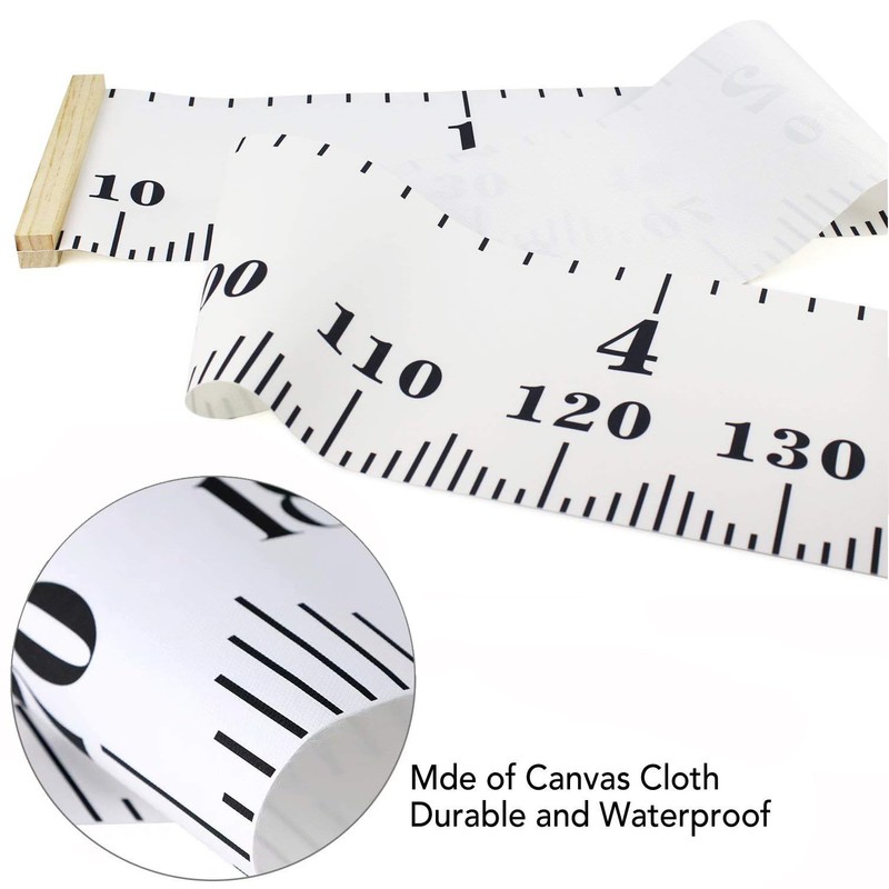 VUCDXOP Baby Height Chart Portable Rollable Canvas and Wood Height