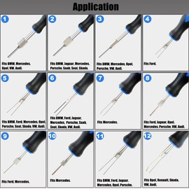 YSTOOL Terminal Release Kit, Universal Wire Connector Removal Pin Extractor Release Tool 23 PCS Set for American Domestic and Imported Vehicles