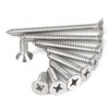 Bomcoo Stainless Steel Flat Head Countersunk Head Self Tapping Screws,