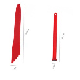 N-KONGJIAN 4 Pieces Canning Kit - Magnetic Lid Lifter & Measuring Plates (Red)