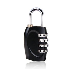 Topfun Combination Lock 4 Digit Padlock Re-settable Combo Lock, Gym Lock, Locker Lock, Waterproof Outdoor Combination Lock for Gate, Cases, Toolbox (Black)