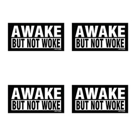 Hard Hat Awake Not Woke 4 Pack Stickers
