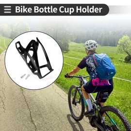 Motoforti Bike Bottle Cup Holder Cage Rack Integrally-formed PC Plastic Bicycle Drinks Holder for MTB Road Mountain Bike Outdoor Cycling Black