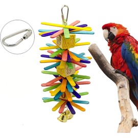 Zhhuoc 10Pcs Silver Parrot Bird Small Animal Hanging Toys DIY Setup Heavy Duty Metal Hooks, Stainless Steel, Unscented, Parrot Toy Hook Pet Supplies