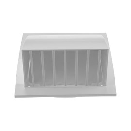 HVAC OV White ABS Plastic Exhaust Vent Hood with Flap - 6 Inch Fit For Bathroom, Kitchen, Laundrie and Garage Ventilation Systems, 6'' with Hood