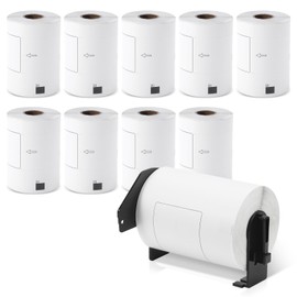 MarkDomain Replace for Brother DK-1241 (4" x 6") Die-Cut Shipping Labels Use with Brother QL-1100NWB QL-1100 Label Printer, (102mm x 152mm) 200 per roll, 10 Rolls (2000 Labels) + 1 Frame