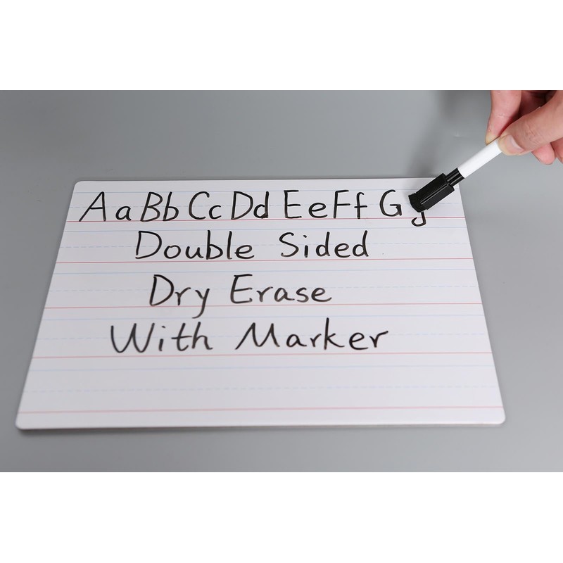 Dry Erase Lined Whiteboard for Kids, White Board with Lines