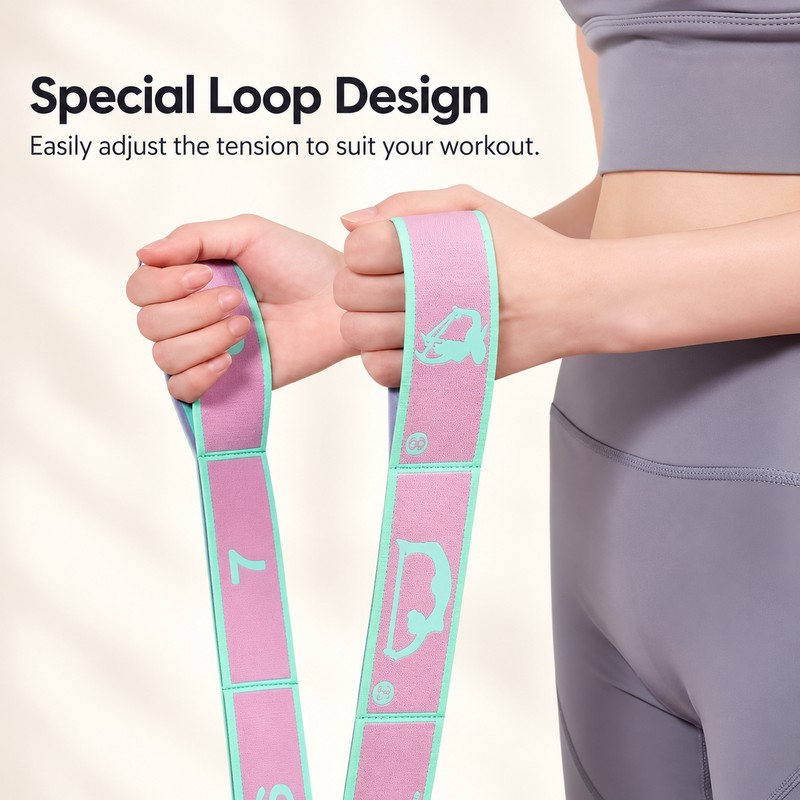 Elastic Stretch Band for Yoga & Fitness – Multi-Loop Resistance