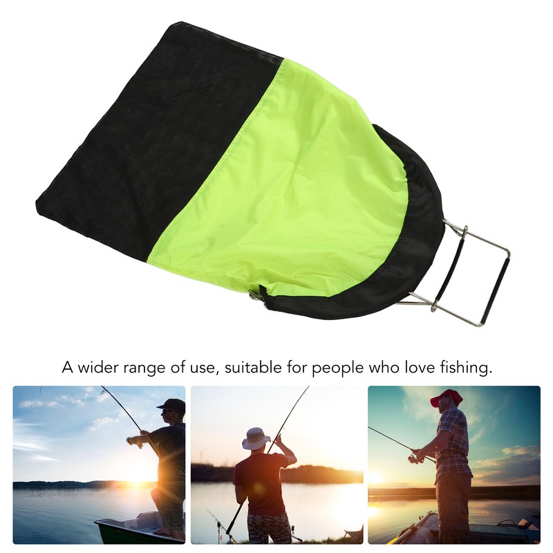 Diving Fish Catch Bag Foldable Fluorescent Yellow One Hand Operation