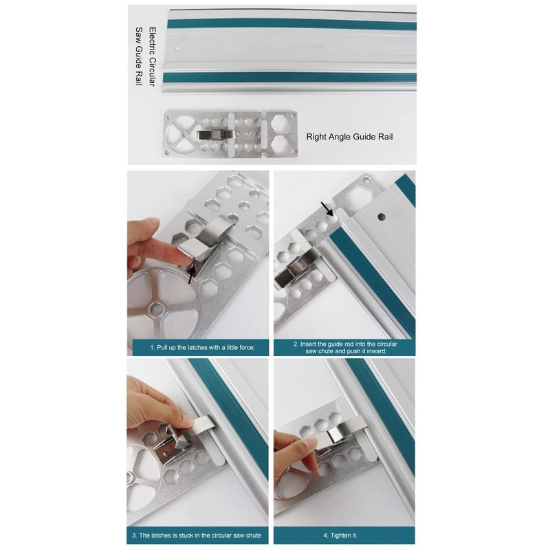Right Angle Circular Saw Guide Rail Angle Stop Track Saw