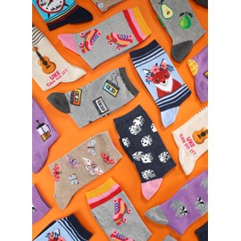 Hot Sox Women's Pumpkin Spice Crew Socks 1 Pair, Black, Shoe Size: 4-10.5