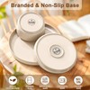 Feastly Stoneware Dinnerware Sets for 4, 12 Pcs Ribbed Reactive