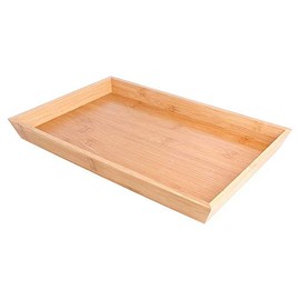 1 x Tray, 30 x 20 x 3 cm, Natural Bamboo