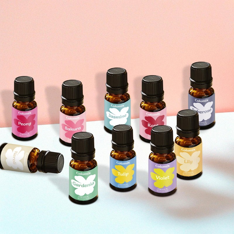 Colomix Top 10 Floral Fragrance Oils Set, Essential Fragrance Oils