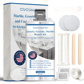Granite Repair Kit for Countertop (Transparent), Traceless Match for Any Color & Pattern of Granite, Granite Repair Kit for Chips, Cracks & Holes on Marble, Granite and Other Stone Surfaces, 59ml