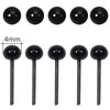 TOAOB 150pcs Black Glass Eyes 4mm Beans Needle Doll Eyeballs