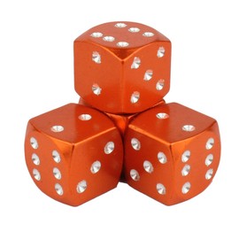 TOMALL Orange Dice Valve Stem Caps for Car Bike Wheel Tire(Pack of 4)