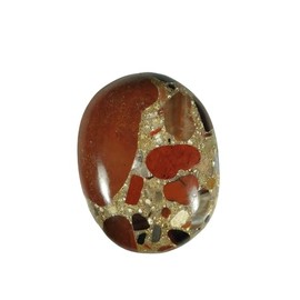 Red Jasper Conglomerete Palm Stone for Healing Crystal Stone Modern Decoration 2.29 OZ