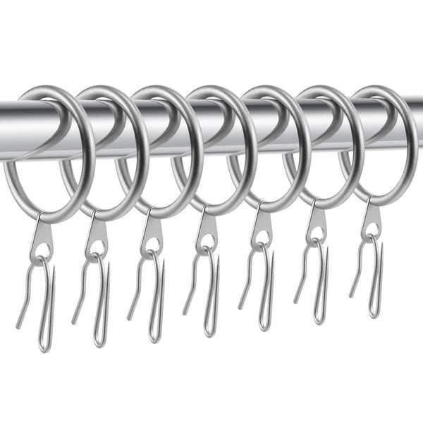 Hotop 30 Pieces Metal Drapery Curtain Rings and 30 Pieces