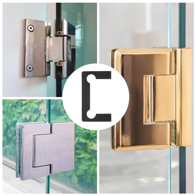 uxcell 4Pcs Glass Hinge Gasket, Shower Doors Hinge Plastic Glass