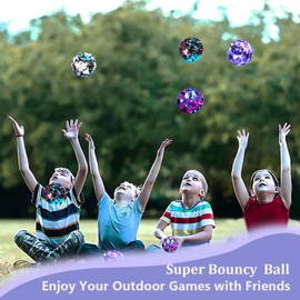 Moon Ball, Extreme High Bouncing Ball Moon Shape, Improve Hand-Eye Coordination, Easy to Grip and Catch by Athletes as a Sport Training Balls (4 Pcs)
