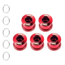 CNC Chainring Screw, M8 Singlesped/Double Chainring Bolts, Pack of 5, Red