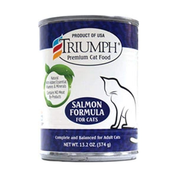Triumph Salmon Canned Cat Food, Case Of 12, 13.2 Oz