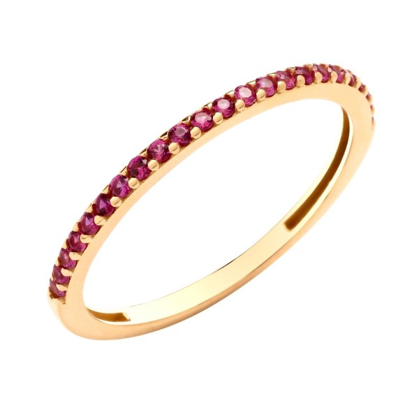 Old English Jewellers 9ct Yellow Gold Ruby Eternity Band Ring