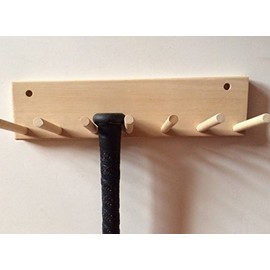 MWCSPORTSCOMPLEX Baseball Softball Bat Rack Natural Finish Meant to Hold Up to 6 Full Size Standard Bats