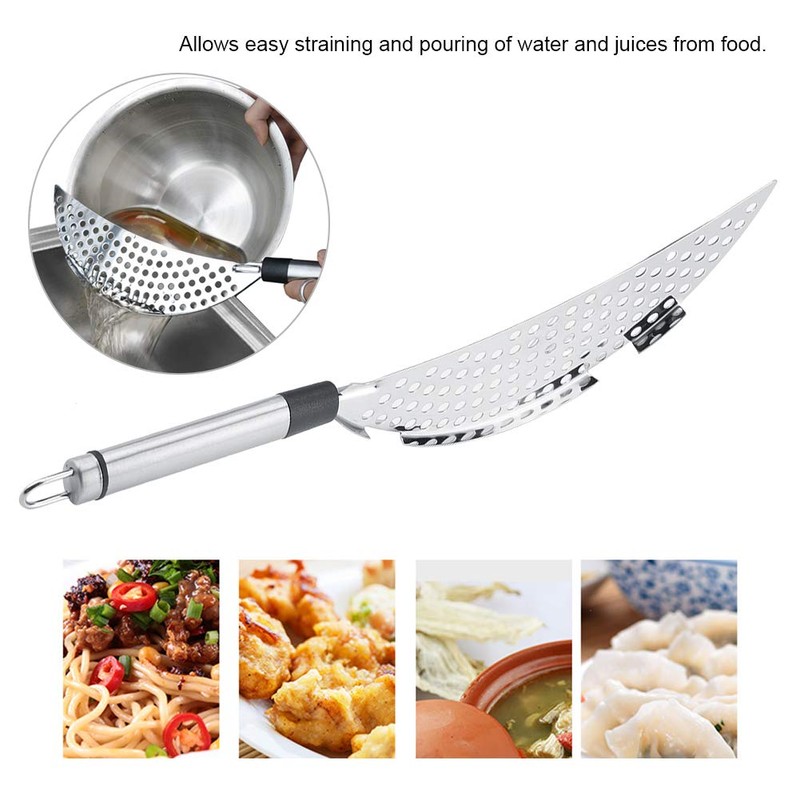 Stainless Steel Pot Strainer Kitchen Colander Drainer All Purpose Food