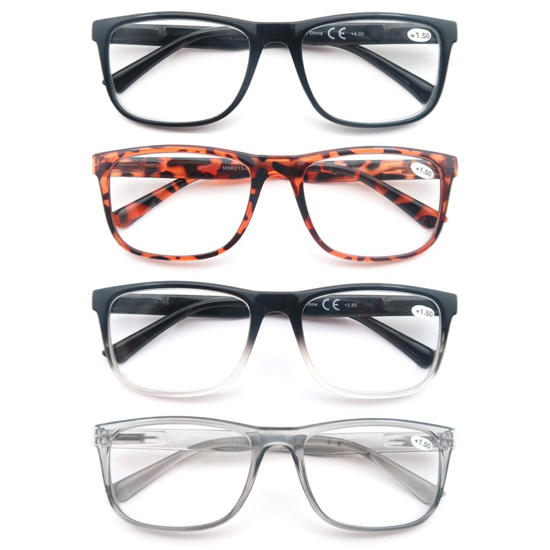 OLOMEE-Gafas de lectura 4.5 de gran tamaño, grandes y cuadradas,