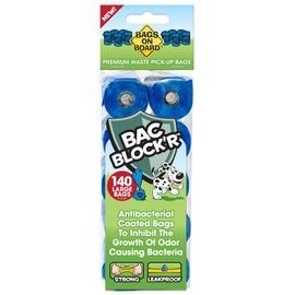 Bags On Board Dog Poop Bags | Strong, Leak Proof Dog Waste Bags | 9 x14 Inch Blue Bags