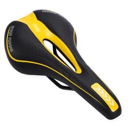 calm wish Road Bike Bicycle Saddle Bicycle Lightweight Cushion Waterproof Parts Mini Belo Accessory Mountain Painless Yellow Universal