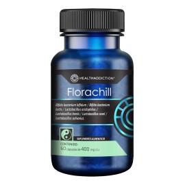 HEALTHADDICTION - Probióticos Para Relajación Florachill - Reduce Estrés y Promueve Calma - Mejora Funciones Cognitivas y Equilibrio Digestivo - 60 Cápsulas de Alta Calidad