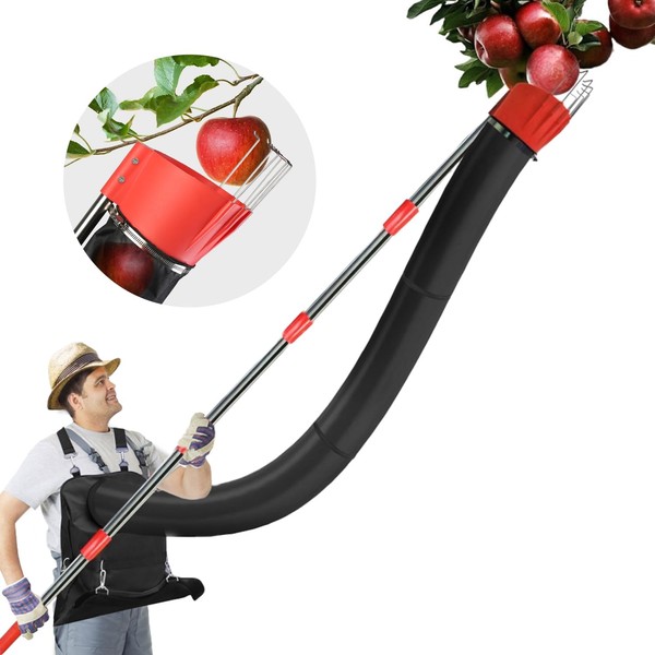 KOCASO 13.43FT High Reach Fruit Picker,Pole with Harvest Bag Heavy
