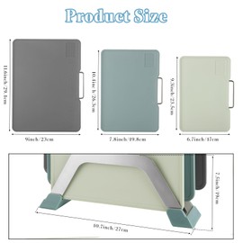 LOPYXBR Set of 3 Plastic Cutting Boards for Kitchen Dishwasher Safe Cutting Board Set with Holder Large Cutting Boards for Kitchen Chopping Board Non Slip Cutting Board with Grinding Area, Measurement
