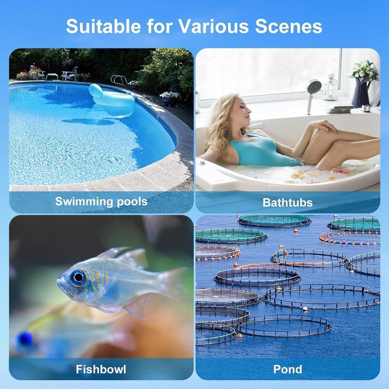 Pool Thermometer Floating, Solar Energy, Easy Read with Indoor Temperature,